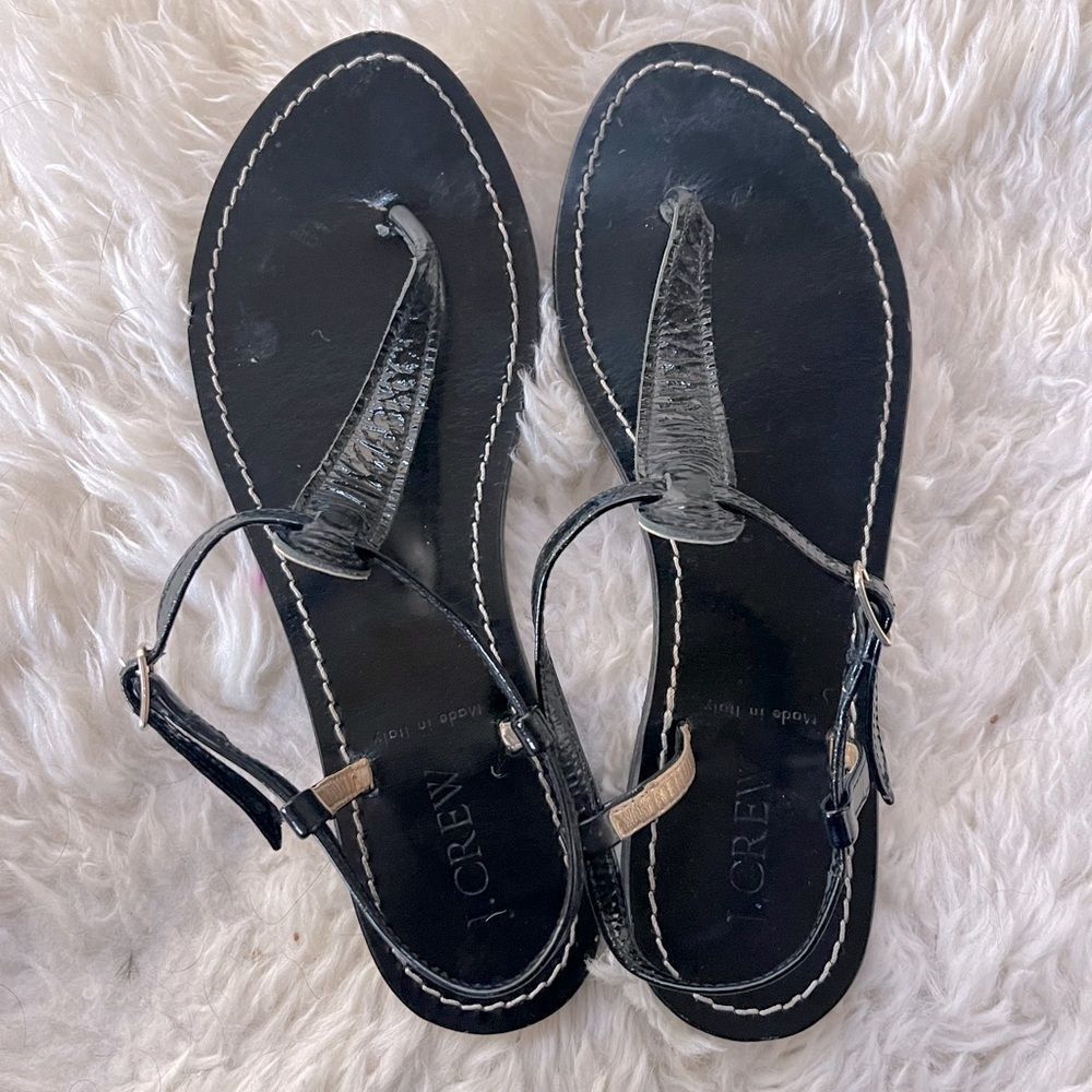 J. Crew Patent Leather Gladiator Flat Sandal